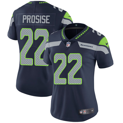 2019 Women Seattle Seahawks #22 Prosise blue Nike Vapor Untouchable Limited NFL Jersey->women nfl jersey->Women Jersey